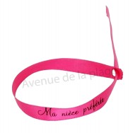 Bracelet ruban message Ma nièce préférée