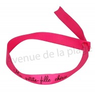 Bracelet ruban message Ma petite fille chérie