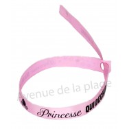 Bracelet ruban message Princesse qui déchire
