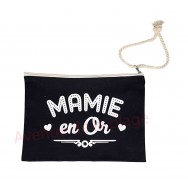 Pochette message Mamie en or