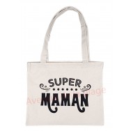 Sac à main cabas message Super Maman
