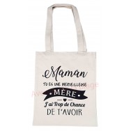 Sac cabas message Maman merveilleuse