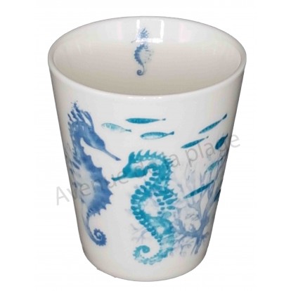 Tasse à café expresso couple d'hippocampes