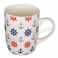 Mug ancres de bateau et gouvernails