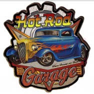 Plaque métal Hot Rod garage
