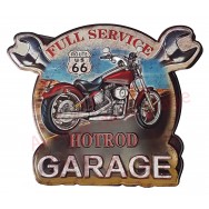 Plaque métal moto HotRod garage