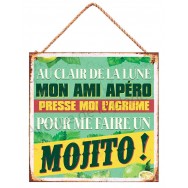 Pancarte métal la chanson du mojito