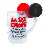 Chope à bière humoristique La Sex Chope avec klaxon