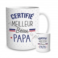 Mug cadeau "Certifié Meilleur Beau Papa"