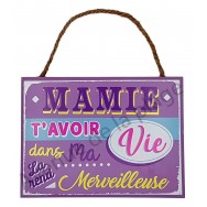 Plaque message "Mamie Merveilleuse"