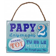 Plaque message "Papy tu es le meilleur"