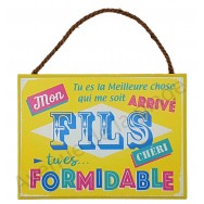 Plaque message "Mon fils chéri"
