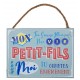 Plaque message "Mon Petit-Fils"