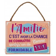 Plaque message "L'Amitié"