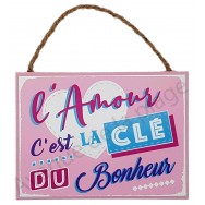 Plaque message "L'Amour"