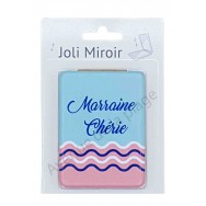 Miroir de poche message Marraine Chérie