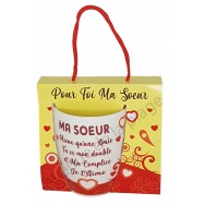 Mug message Ma soeur tu es mon double