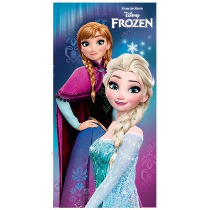 Drap de plage Reine des Neiges Elsa et Anna