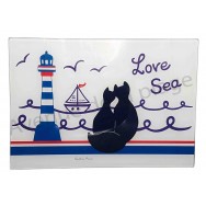 Planche à découper chats noirs Love Sea