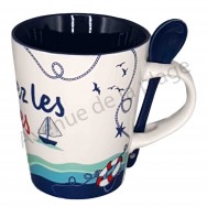 Mug avec cuillère Larguez les Amarres