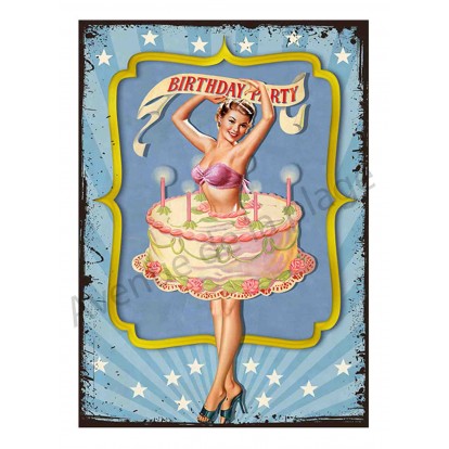 Plaque Carton Vintage Pin Up Birthday Party Deco Anniversaire Plaque Carton Vintage Pin Up Birthday Party Deco Anniversaire