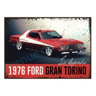 Plaque carton vintage Ford Gran Torino 1976