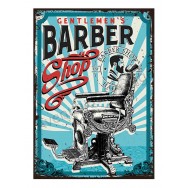 Plaque carton vintage Barber shop