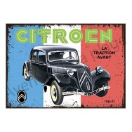 Plaque carton vintage Citroën Traction avant