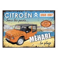 Plaque carton vintage Citroën Méhari