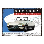 Plaque carton vintage Citroën DS cabriolet