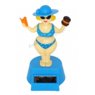 Bikini Lady solaire dansante bleu.