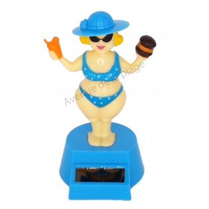 Bikini Lady solaire dansante bleu.