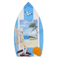 Cadre photo barque mouette et coquillage