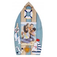 Cadre photo barque bois voilier