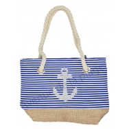 Mini sac de plage pour enfant marinière et ancre
