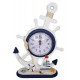 Horloge en bois ancre et roue avec voilier
