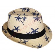 Chapeau adulte Borsalino palmiers