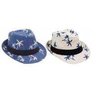 Chapeau borsalino palmiers pour enfant