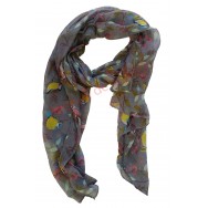Foulard oiseau mésange et rouge gorge
