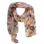 Foulard chouette sur branche