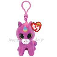 Peluche Ty Beanie Boo's porte clé Rosette la licorne violette