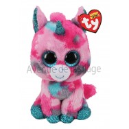 Peluche Ty Beanie Boo's Gumball la licorne rose