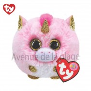 Peluche Ty Puffies Fantasia la licorne rose