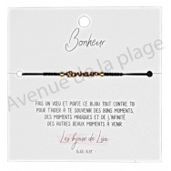Bracelet message Bonheur