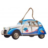 Voiture 2cv fleurie à suspendre