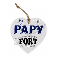 Coeur message Le plus fort Papy de l'Univers