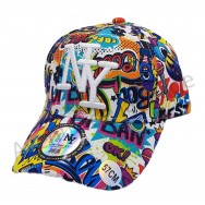 Casquette NY bande dessinée et tags