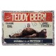 Plaque vintage "Ici vit un véritable Teddy Beer"