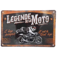 Plaque vintage Légende de la Moto