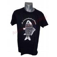 T-shirt humoristique "Les commandements du pêcheur"